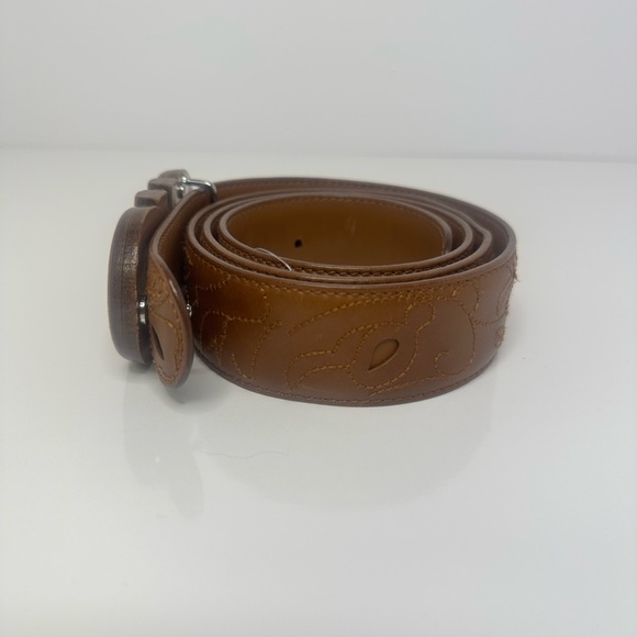 ❌sold❌Authentic rare Salvatore ferragamo belt wood leather top buckle - Picture 7 of 7